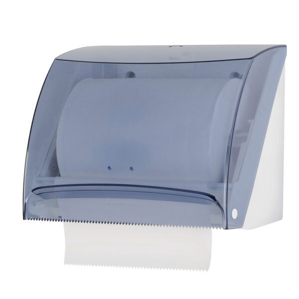 518 dispenser carta asciugamani rotolo o interfogliati c v haccp trasparente marplast