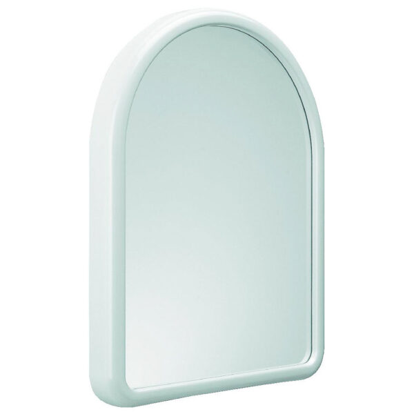 600 oval mirror with white plastic frame marplast